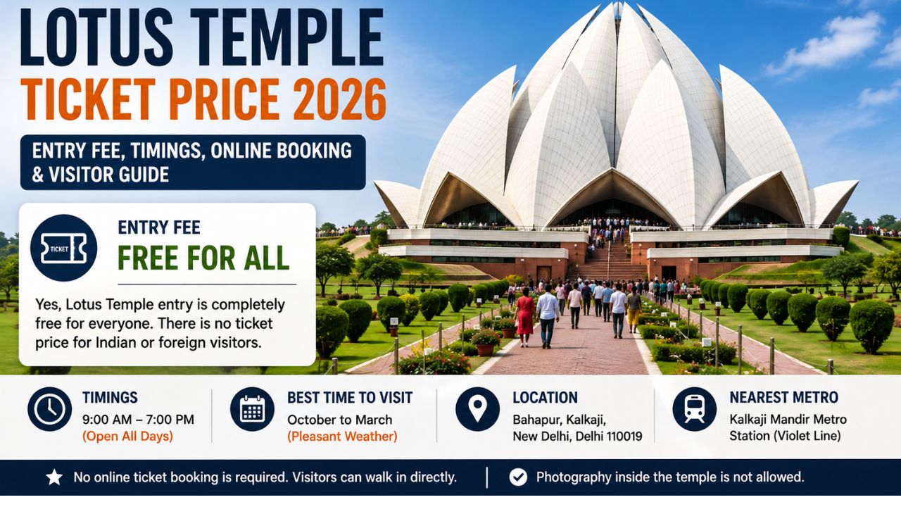 Lotus Temple Ticket Price